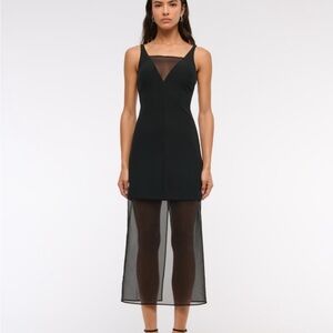 Abercrombie V-neck Sheer Midi Dress